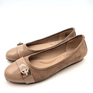 Anne Klein Gyllen Slip-On Flat Shoes Women's Sandstone Size US7.5M EU38